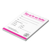 編集可能ラッフルサインアップメモ帳 ノートパッド (回転)