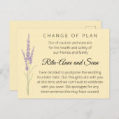 編集可能ラベ結婚ンダーの計画の変更 ポストカード (正面/裏面)