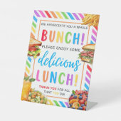 編集可能ランチ感謝サイン、ランチ先生 台座サイン (正面)