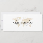 編集可能リスボンポルトガル飛行機ボーディングパス 招待状 (裏面)