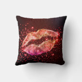 編集可能リップイラストレーション:シンプルグラフィックデザイン クッション (裏面)