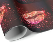 編集可能リップイラストレーション:シンプルグラフィックデザイン ラッピングペーパー (ロールコーナー)