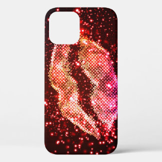 編集可能リップイラストレーション:シンプルグラフィックデザイン iPhone 12ケース
