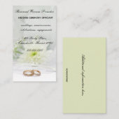 編集可能リングや輪と花結婚の役職員 名刺 (正面/裏面)