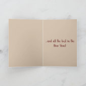 編集可能リースキャンドルとバードメリークリスマス カード (内部)