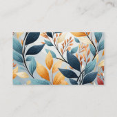 編集可能リーフフラワーショップブーケメッセージカード 名刺 (裏面)