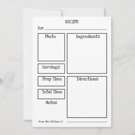 編集可能レシピカード。写真でパーソナライズ シーズンカード (正面)