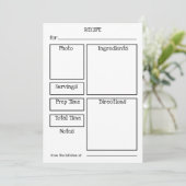 編集可能レシピカード。写真でパーソナライズ シーズンカード (スタンド正面)