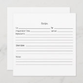 編集可能レシピカード。写真でパーソナライズ シーズンカード (正面/裏面)