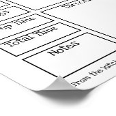 編集可能レシピカード。写真でパーソナライズ ポスター (角)