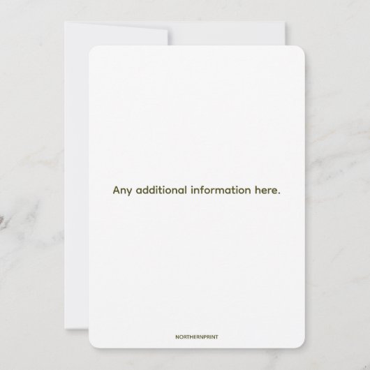 編集可能レッドサンタスレークリスマスパーティー 招待状 (裏面)