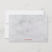 編集可能レッドベリーズグレーマーブルブレックファースト 出欠カード (裏面)