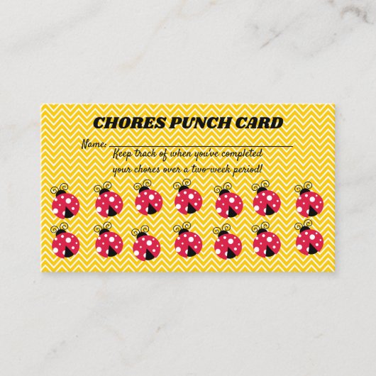 編集可能レディーバグ修正リワードカード ロイヤリティカード (正面)