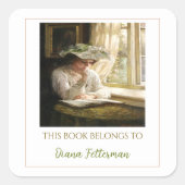 編集可能レディ読ズ(ウィンドウ蔵書票) スクエアシール (正面)