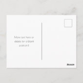 編集可能レトロモダン – モノグラムライトブルー&ブラック ポストカード (裏面)