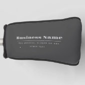 編集可能レトロモダン-文字テンプレート | ダークグレー ゴルフヘッドカバー (正面)