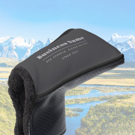 編集可能レトロモダン-文字テンプレート | ダークグレー ゴルフヘッドカバー