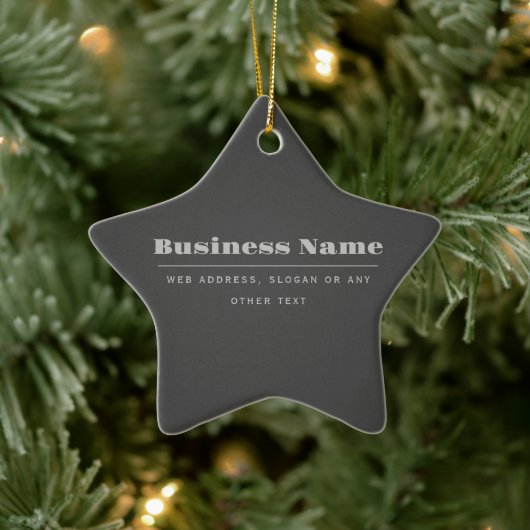 編集可能レトロモダン-文字テンプレート | ダークグレー セラミックオーナメント (ツリー)