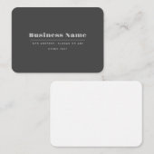 編集可能レトロモダン-文字テンプレート | ダークグレー ノートカード (正面/裏面)