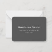 編集可能レトロモダン-文字テンプレート | ダークグレー ノートカード (正面)