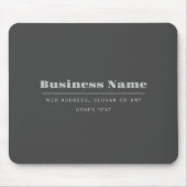 編集可能レトロモダン-文字テンプレート | ダークグレー マウスパッド (正面)