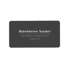 編集可能レトロモダン-文字テンプレート | ダークグレー ラベル