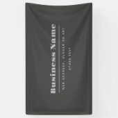 編集可能レトロモダン-文字テンプレート | ダークグレー 横断幕 (縦)