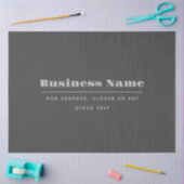 編集可能レトロモダン-文字テンプレート | ダークグレー 薄葉紙 (クラフト)