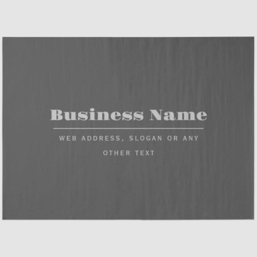 編集可能レトロモダン-文字テンプレート | ダークグレー 薄葉紙 (正面)