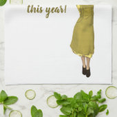 編集可能レトロレディーセルフクリーンハウスリクエスト キッチンタオル (折り畳み)