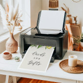 編集可能レモンブライダルシャワーカード&ギフトサイン ポスター