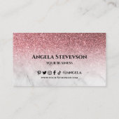 編集可能ロイヤリティカードバラ金ゴールドグリッター大理石 名刺 (裏面)