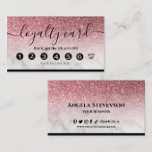 編集可能ロイヤリティカードバラ金ゴールドグリッター大理石 名刺 (正面/裏面)