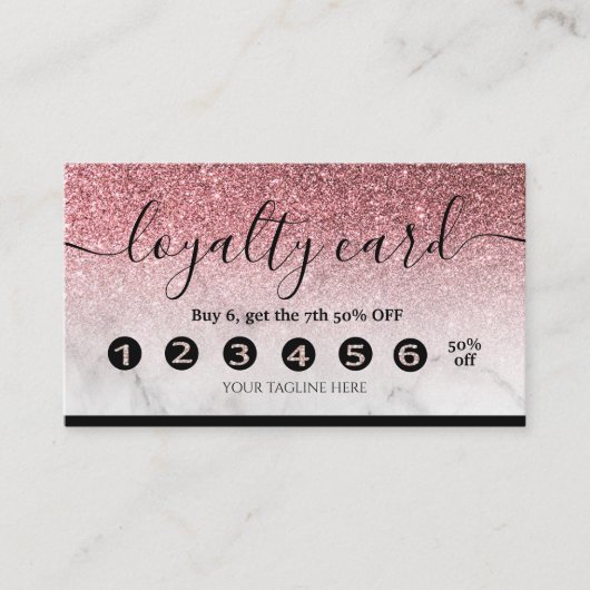 編集可能ロイヤリティカードバラ金ゴールドグリッター大理石 名刺 (正面)