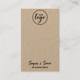 編集可能ロゴクラフトイヤリングパッケージカード 名刺