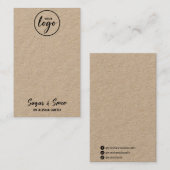 編集可能ロゴクラフトイヤリングパッケージカード 名刺 (正面/裏面)
