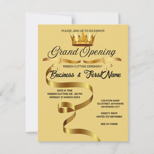 編集可能ロゴビジネス会社、スペシャル 招待状 (正面)