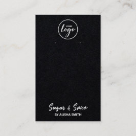 編集可能ロゴブラックイヤリングパッケージカード 名刺