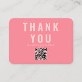 編集可能ロゴレトロピンクかわいいCute Thank You Package エンクロージャーカード (正面)