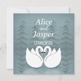 編集可能ロマンチックでエレガントなウェディングステッカー 招待状