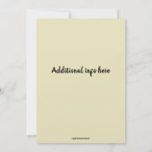 編集可能ロマンチックハネムーンシャワー招待状 招待状 (裏面)