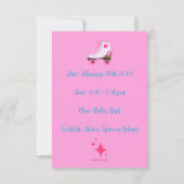 編集可能ローラースケートで滑る誕生日パーティーデジタル 招待状 (裏面)