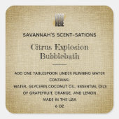 編集可能ロ素朴ゴスパ自気に製品 スクエアシール (正面)