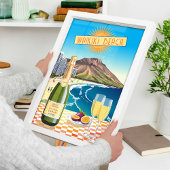 編集可能ワイキキビーチシャンパンインハワイ ポスター