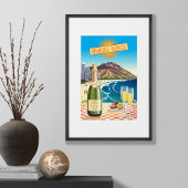 編集可能ワイキキビーチシャンパンインハワイ ポスター