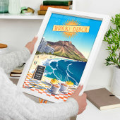 編集可能ワイキキビーチランチインハワイアンサン ポスター