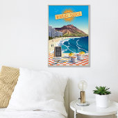 編集可能ワイキキビーチランチインハワイアンサン ポスター