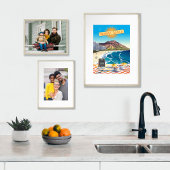 編集可能ワイキキビーチランチインハワイアンサン ポスター