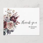 編集可能ワイルドフラワーサンキューカード、サンキューカード シーズンポストカード (正面)