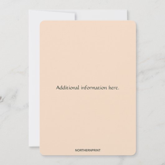 編集可能ワイルドフラワーファミリー懇親会パーティー 招待状 (裏面)